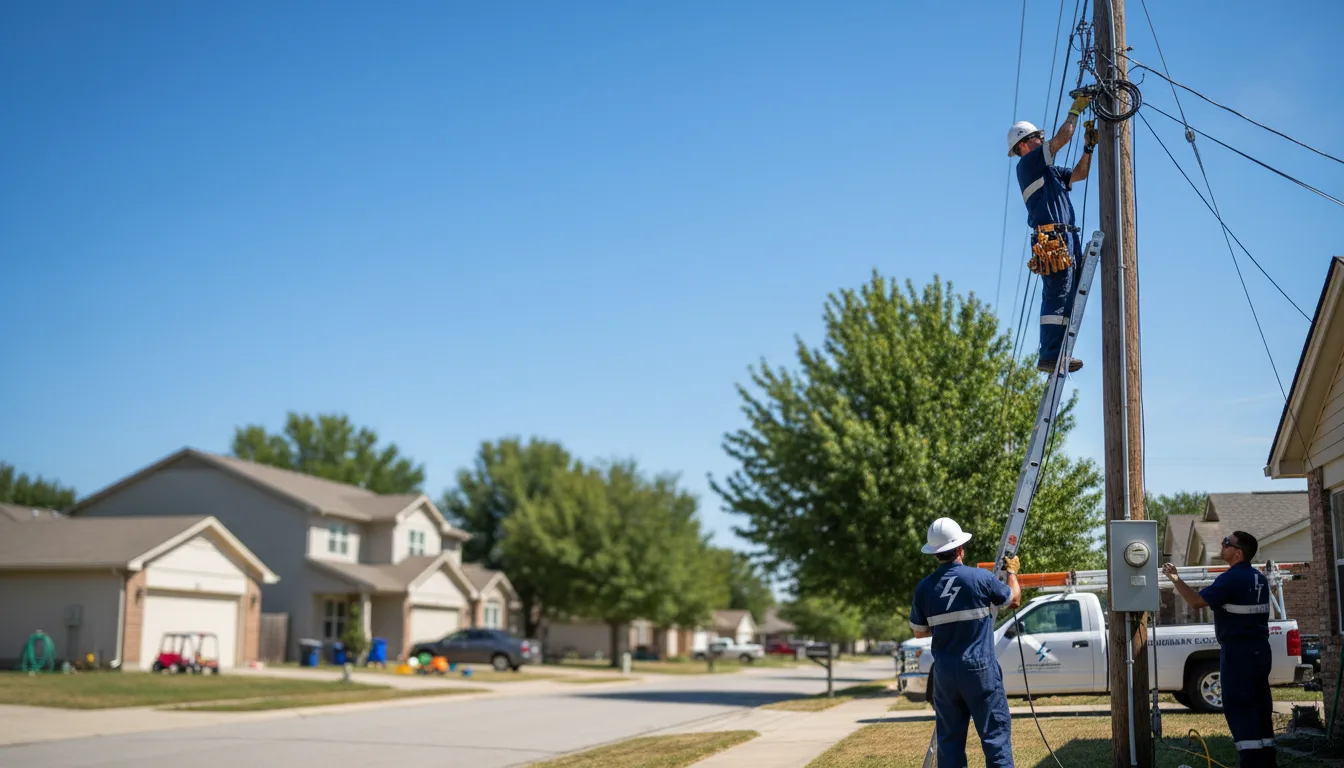 Residential electrician providing installation services in Bremond, TX